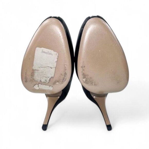 VALENTINO Garavani Black Leather Rockstud Stiletto Ankle Boots Size 36.5 - Picture 9 of 10